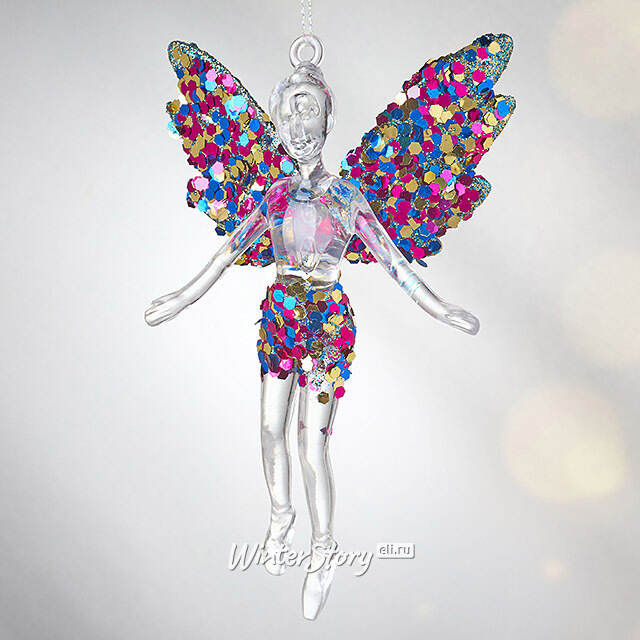 Елочная игрушка Фея Донна-Белла с голубыми крыльями 12 см, 2 шт, подвеска Koopman