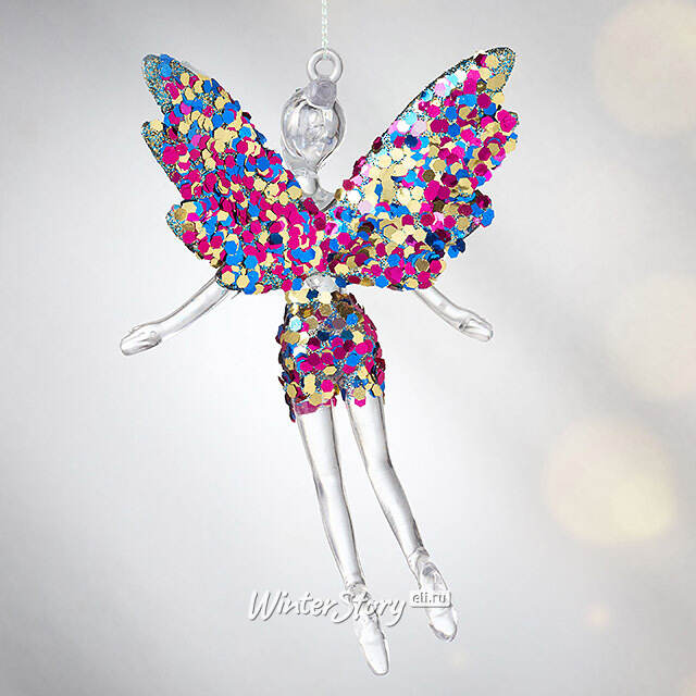 Елочная игрушка Фея Донна-Белла с голубыми крыльями 12 см, 2 шт, подвеска Koopman