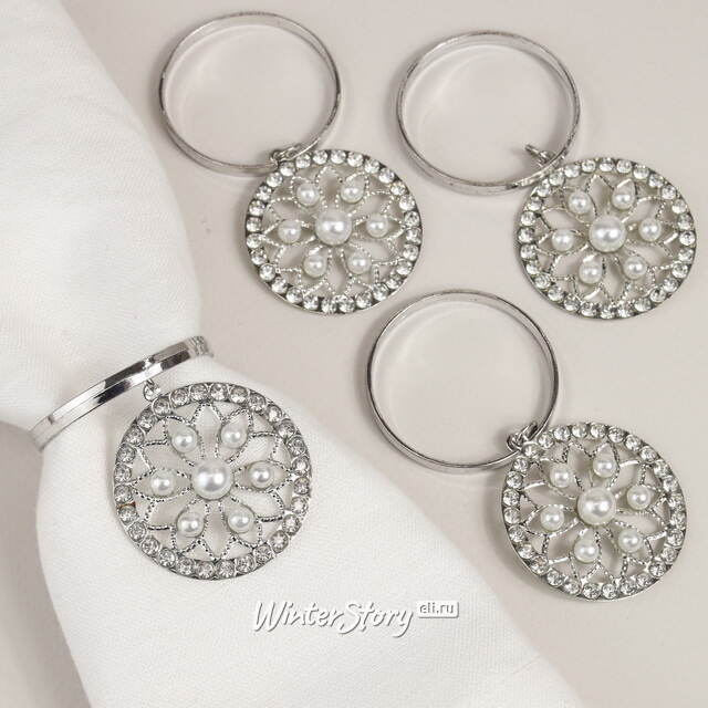 Кольца для салфеток Mandala Flower - Silver, 4 шт Koopman