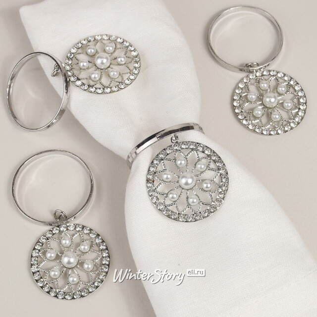 Кольца для салфеток Mandala Flower - Silver, 4 шт Koopman