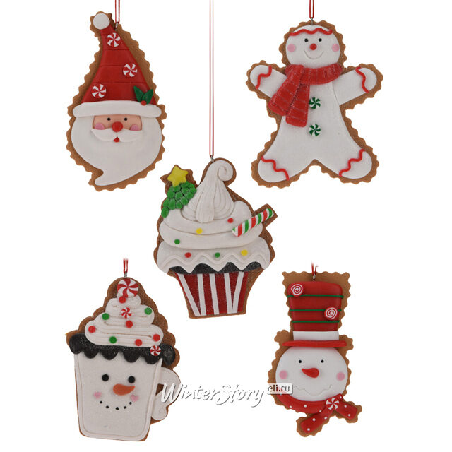 Набор елочных игрушек Santa's Fan Club 11 см, 5 шт, подвеска Koopman (Купман)