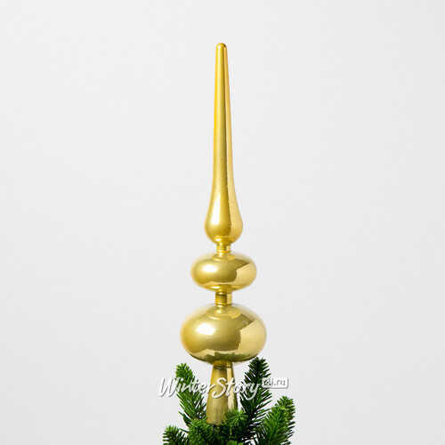 Верхушка на елку Сант-Анджело 30 см золотая глянцевая Koopman