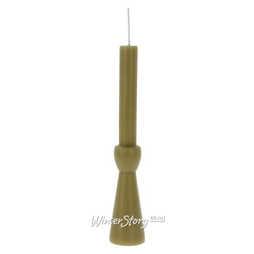 Декоративная свеча Manuel 25 см оливковая Koopman