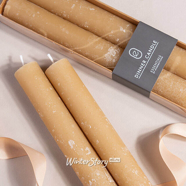 Столовые свечи Jennifer 25 см, 2 шт, охровые Koopman