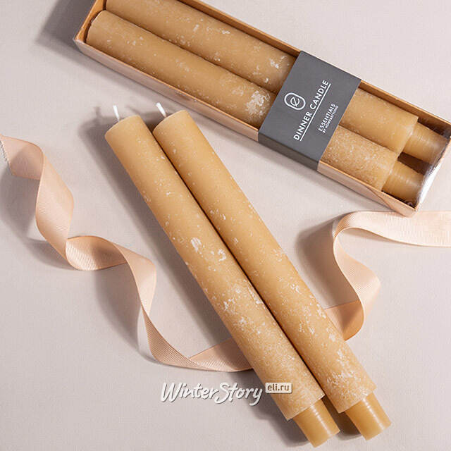 Столовые свечи Jennifer 25 см, 2 шт, охровые Koopman
