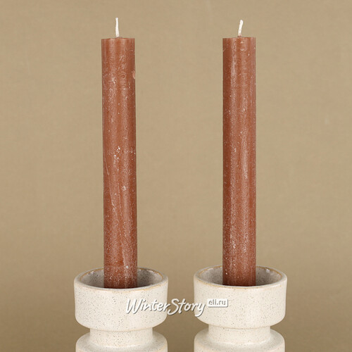 Столовые свечи De Mala 25 см, 2 шт, шоколадные Koopman