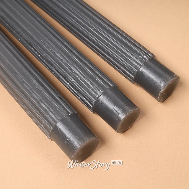 Высокие свечи Жоффруа 25 см, 3 шт, темно-серые Koopman