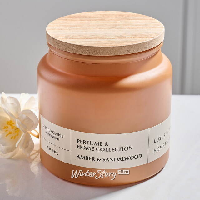 Ароматическая свеча в стакане Shelby: Амбра и Сандаловое дерево 10 см Koopman