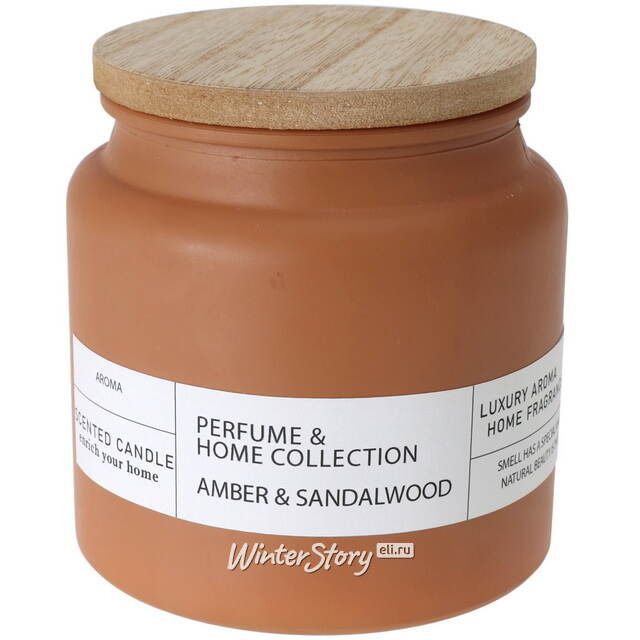 Ароматическая свеча в стакане Shelby: Амбра и Сандаловое дерево 10 см Koopman