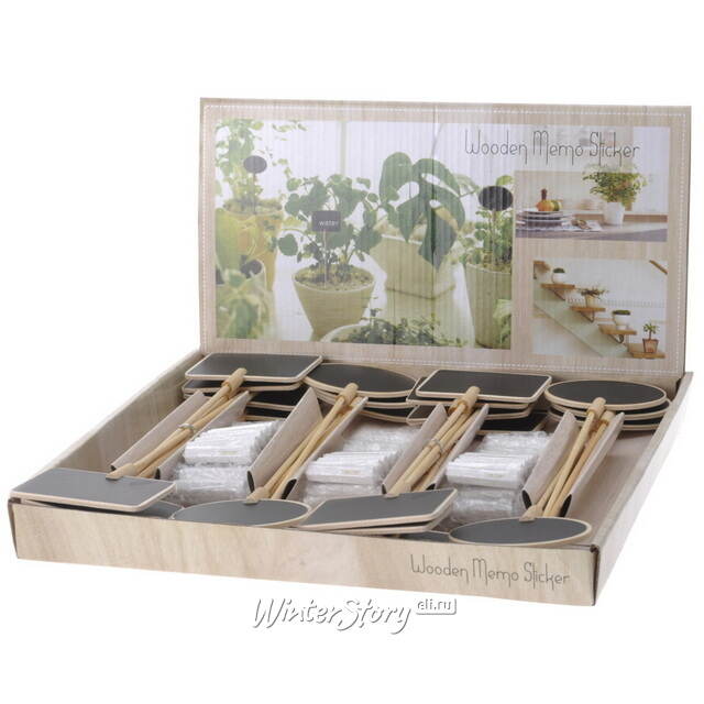 Садовые таблички для маркировки на штекере, с мелками 30*7 см, 24 шт Koopman