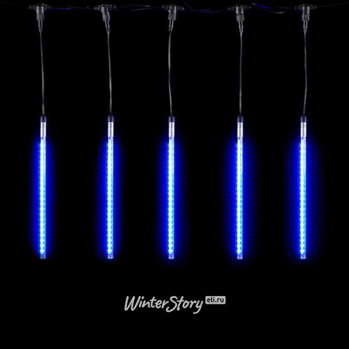 Светодиодная гирлянда Тающие Сосульки 5*0.3 м, 160 синих LED ламп, черный ПВХ, 5 м, IP44 BEAUTY LED