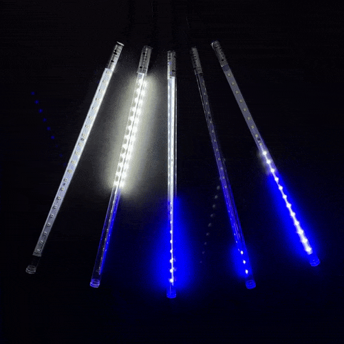 Светодиодная гирлянда Тающие Сосульки 5*0.3 м, 160 холодных белых/синих LED ламп, черный ПВХ, 5 м, IP44 BEAUTY LED