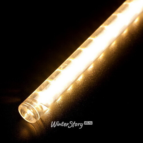 Светодиодная гирлянда Тающие Сосульки 5*0.3 м, 160 теплых белых LED ламп, черный ПВХ, 5 м, IP44 BEAUTY LED