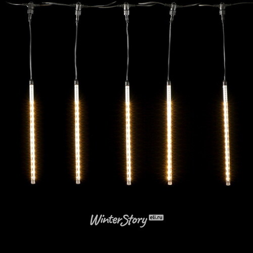 Светодиодная гирлянда Тающие Сосульки 5*0.3 м, 240 теплых белых LED ламп, черный ПВХ, 5 м, IP44 BEAUTY LED