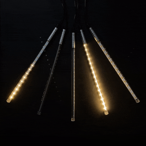 Светодиодная гирлянда Тающие Сосульки 5*0.3 м, 240 теплых белых LED ламп, черный ПВХ, 5 м, IP44 BEAUTY LED