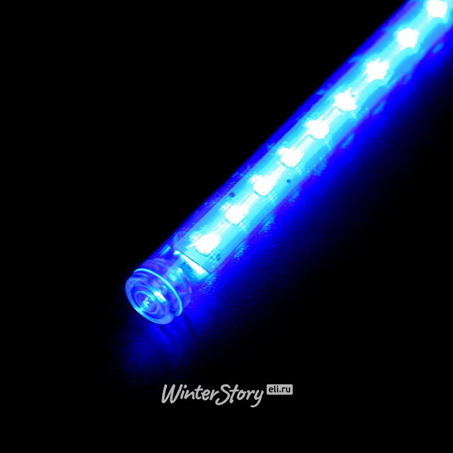 Светодиодная гирлянда Тающие Сосульки 10*0.5 м, 720 синих LED ламп, черный ПВХ, 10 м, IP44 BEAUTY LED (Бьюти Лэд)