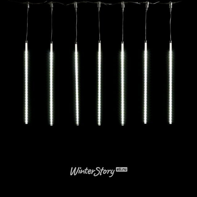 Светодиодная гирлянда Тающие Сосульки 10*0.5 м, 720 холодных белых LED ламп, черный ПВХ, 10 м, IP44 BEAUTY LED