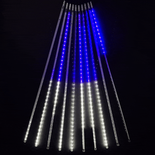 Светодиодная гирлянда Тающие Сосульки 10*0.5 м, 720 холодных белых/синих LED ламп, черный ПВХ, 10 м, IP44 BEAUTY LED