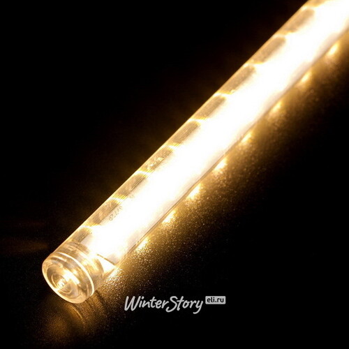 Светодиодная гирлянда Тающие Сосульки 10*0.5 м, 720 теплых белых LED ламп, черный ПВХ, 10 м, IP44 BEAUTY LED