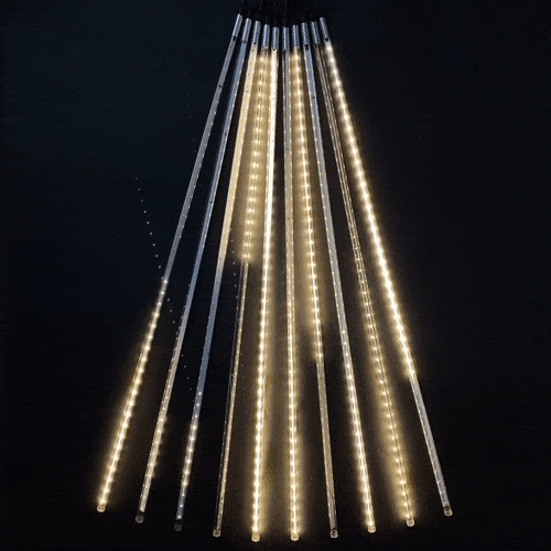 Светодиодная гирлянда Тающие Сосульки 10*0.5 м, 720 теплых белых LED ламп, черный ПВХ, 10 м, IP44 BEAUTY LED (Бьюти Лэд)