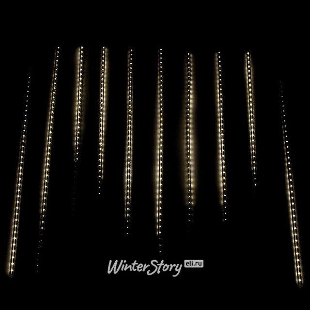 Светодиодная гирлянда Тающие Сосульки 10*0.5 м, 720 теплых белых LED ламп, черный ПВХ, 10 м, 12V, IP67 BEAUTY LED