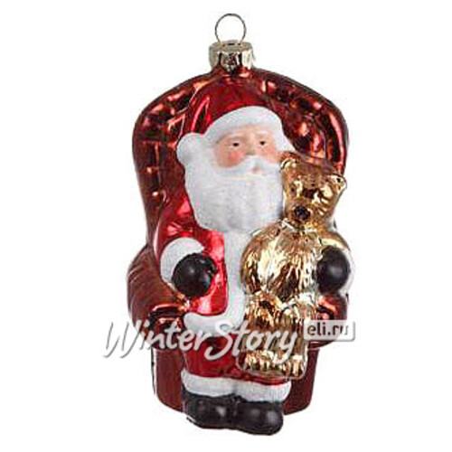 Елочная игрушка Санта в Кресле 11 см, подвеска Царь Елка