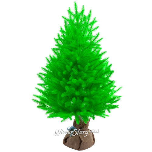 Настольная зеленая елка в мешочке Сапфир 80 см, ЛИТАЯ 100% Царь Елка