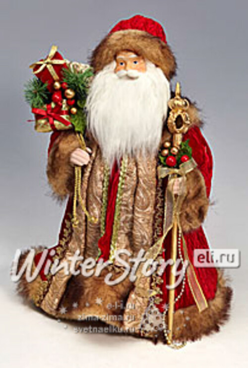 Дед Мороз золотой, 41 см
