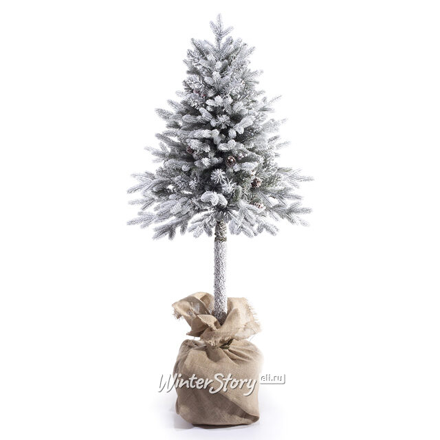 Искусственная елка Чудесная 150 см с натуральным стволом, ЛИТАЯ + ПВХ Царь Елка