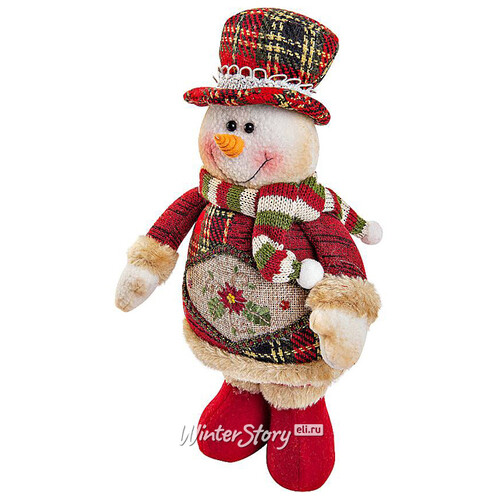 Мягкая игрушка Шотландское Рождество - Снеговик 28 см Mister Christmas