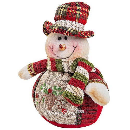 Мягкая игрушка Шотландское Рождество - Снеговик 12 см Mister Christmas