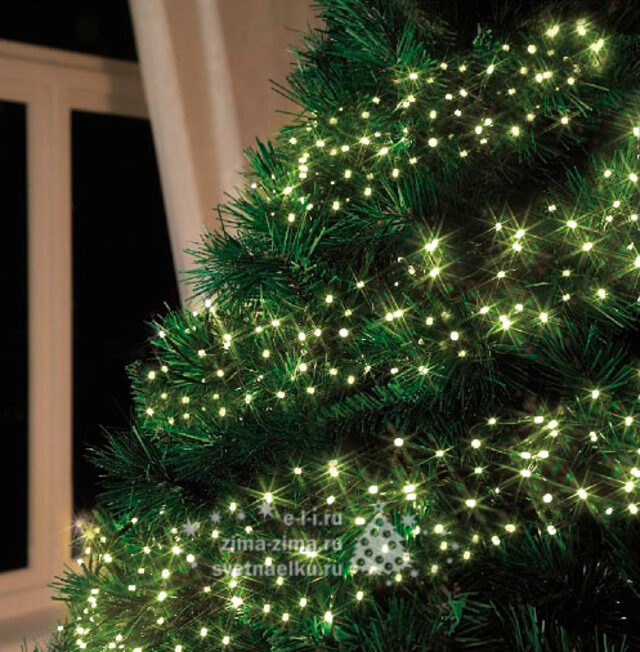 Электрогирлянда Млечный путь Cluster Lights 192 теплых белых MINILED ламп 2.4 м, черный ПВХ BEAUTY LED