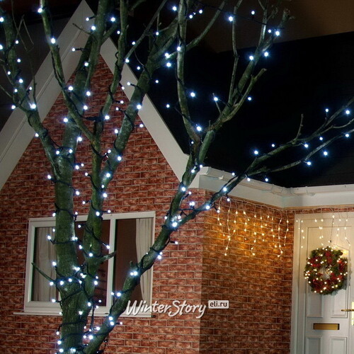 Гирлянды на дерево Клип Лайт Legoled 100 м, 750 холодных белых LED, черный КАУЧУК, IP54 BEAUTY LED