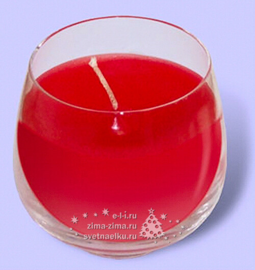 Свеча ароматическая в стакане Клубника, 7.4*6.8 см Candleslight