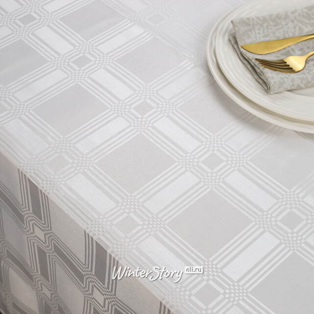 Скатерть Белоснежная Шотландка 220*150 см Koopman