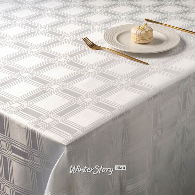 Скатерть Белоснежная Шотландка 220*150 см Koopman (Купман)