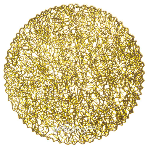 Набор подставок под кружки и стаканы Жаклин 13 см золотые, 4 шт Koopman