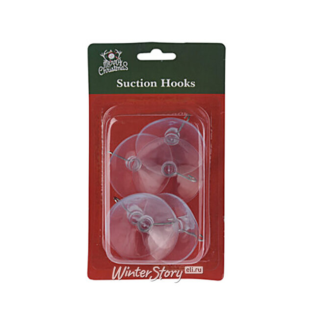 Присоски с крючком для подвешивания гирлянд 5 см 6 шт Koopman