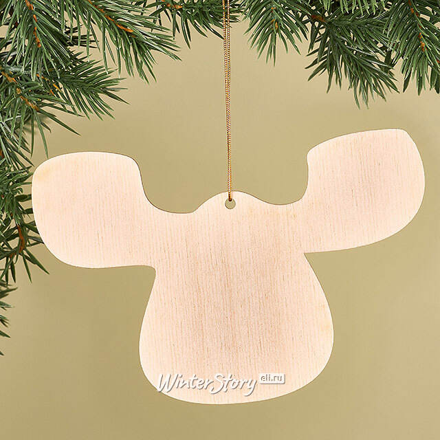 Деревянная елочная игрушка Олень - Пряничные Истории 10 см МанузинЪ