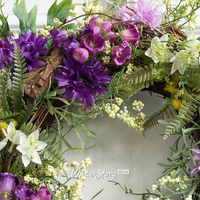 Венок для свечи Provence - Магическая Красота 34 см, фиолетовый Swerox