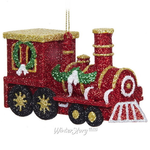 Елочная игрушка Поезд - Рождественский Экспресс 7 см, подвеска Kurts Adler