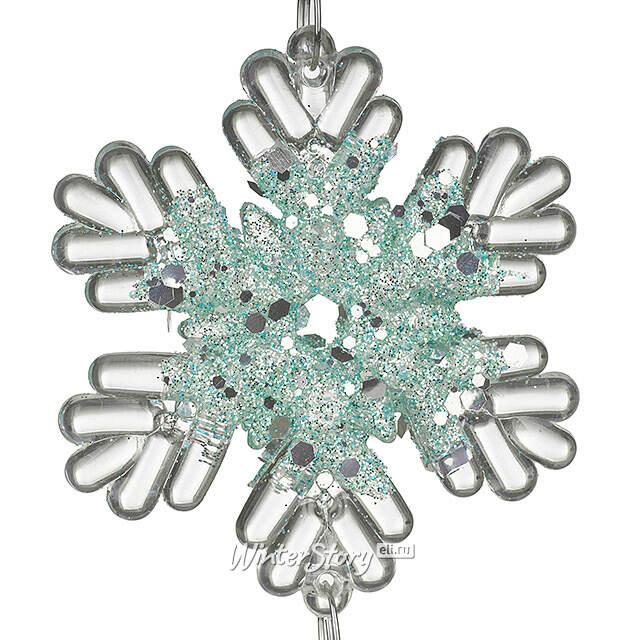 Набор елочных игрушек Снежинки Blumendorfo 21 см голубые, 3 шт, подвеска Kurts Adler
