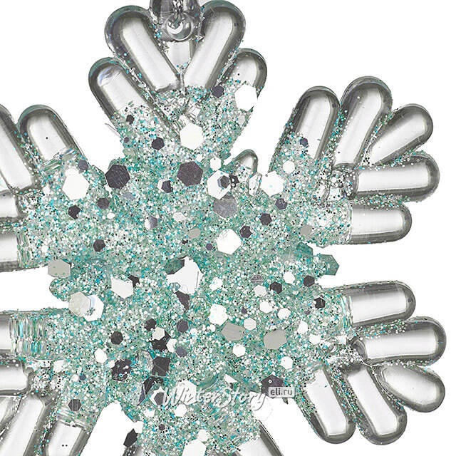 Набор елочных игрушек Снежинки Blumendorfo 21 см голубые, 3 шт, подвеска Kurts Adler