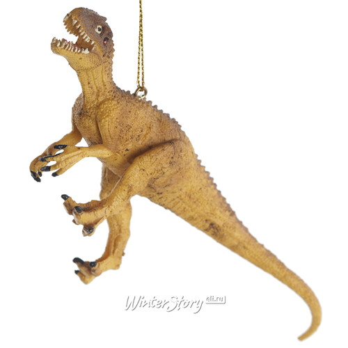 Елочная игрушка Динозавр Тициан: Mesozoico 14 см, подвеска Kurts Adler