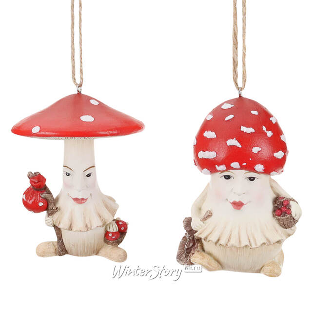 Набор елочных игрушек Грибочки из Леса Тонброн 10 см, 2 шт Goodwill