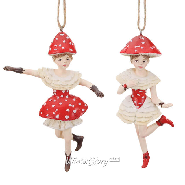 Набор елочных игрушек Лесные Танцовщицы - Грибной Маскарад 13 см, 2 шт Goodwill