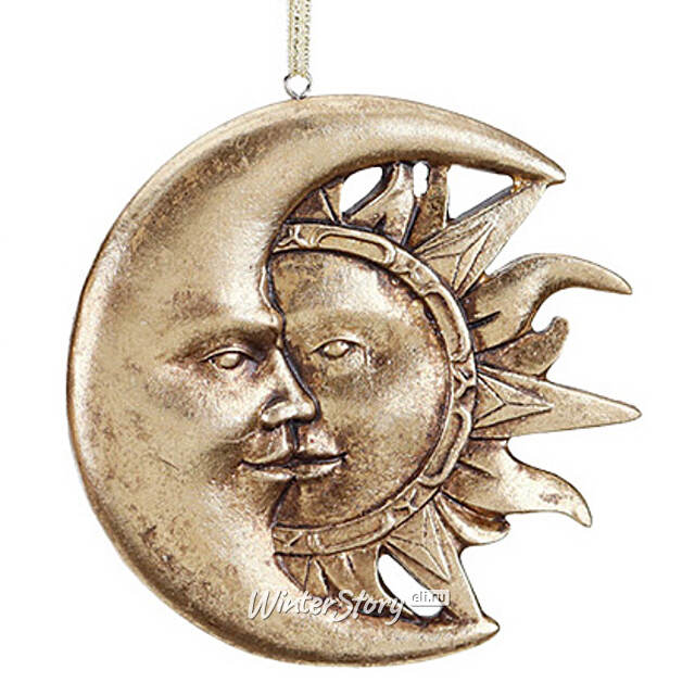 Елочная игрушка Солнце и Месяц - Firmamento Millenario 13 см Goodwill