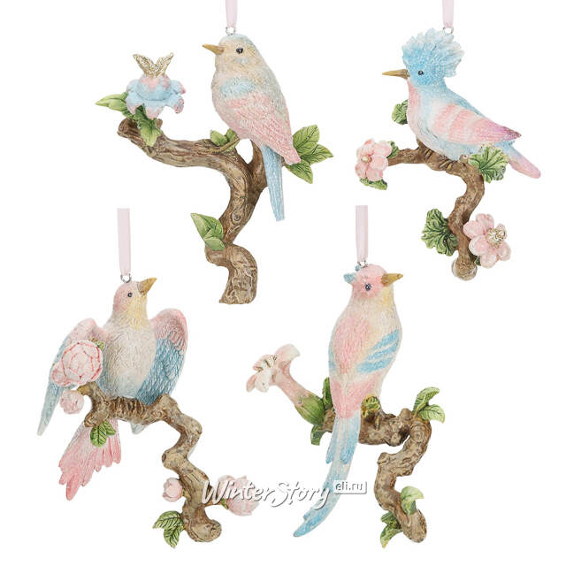 Елочная игрушка Жемчужная Птичка - Ciels de Nacre 13 см Goodwill