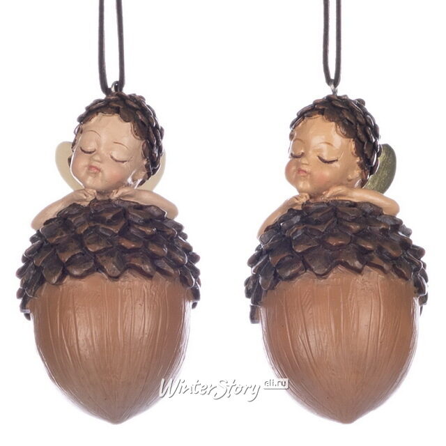 Елочная игрушка Феечка Ализе - Foresta di Noci 10 см, подвеска Goodwill (Гудвилл)
