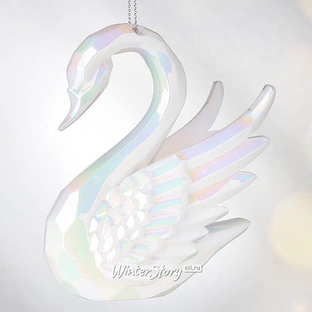 Елочная игрушка Лебедь Грета - Дива Лесного Озера 10 см, подвеска Kurts Adler